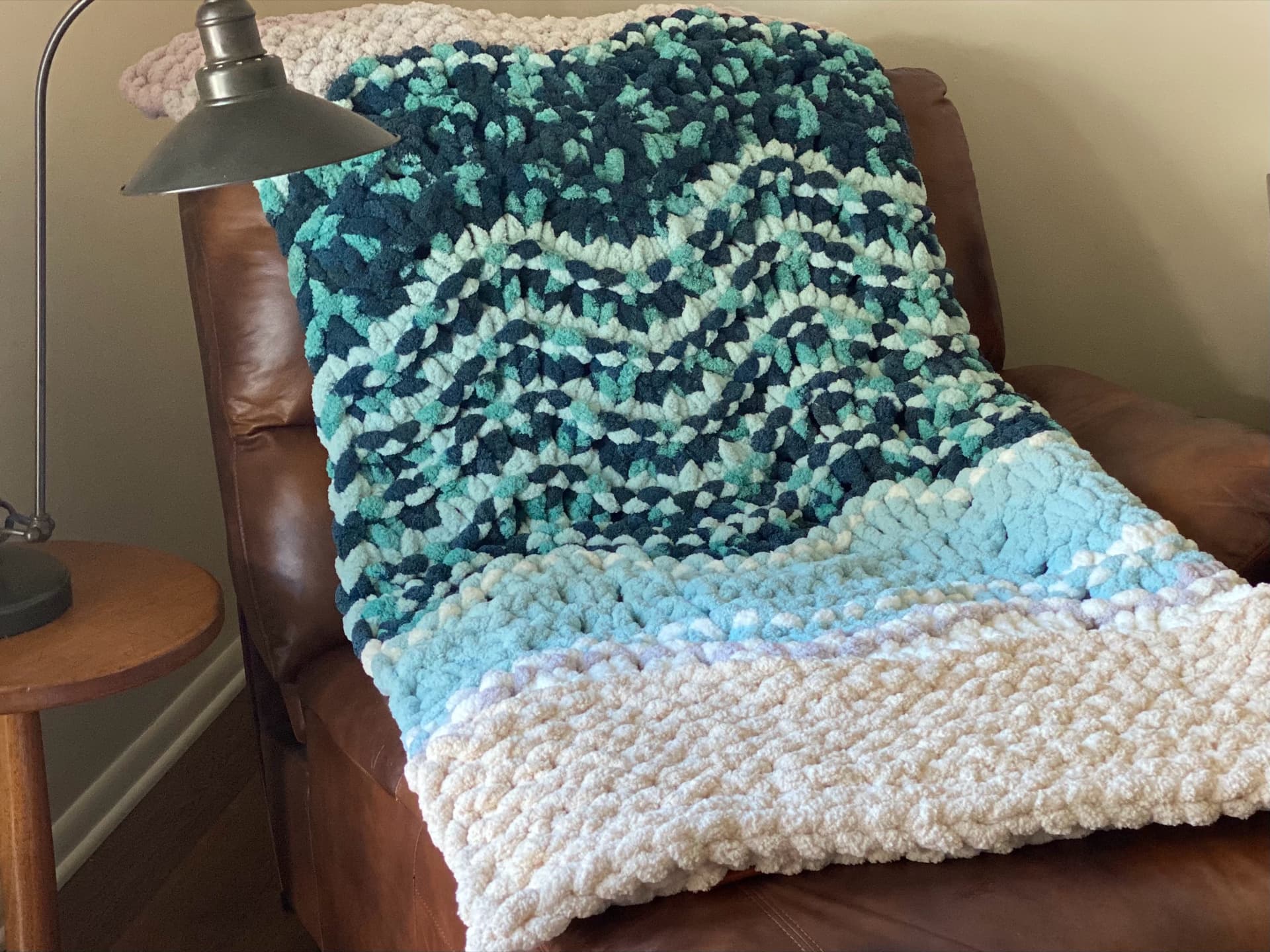 Ocean Waves Garter Fan Stitch – handmade