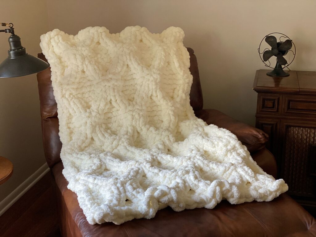 Diamonds & Purls Alabaster Throw