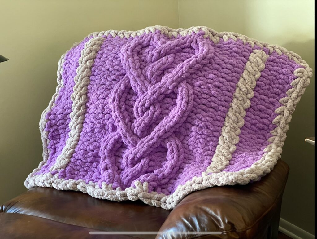 Lavender Love-Knot Throw